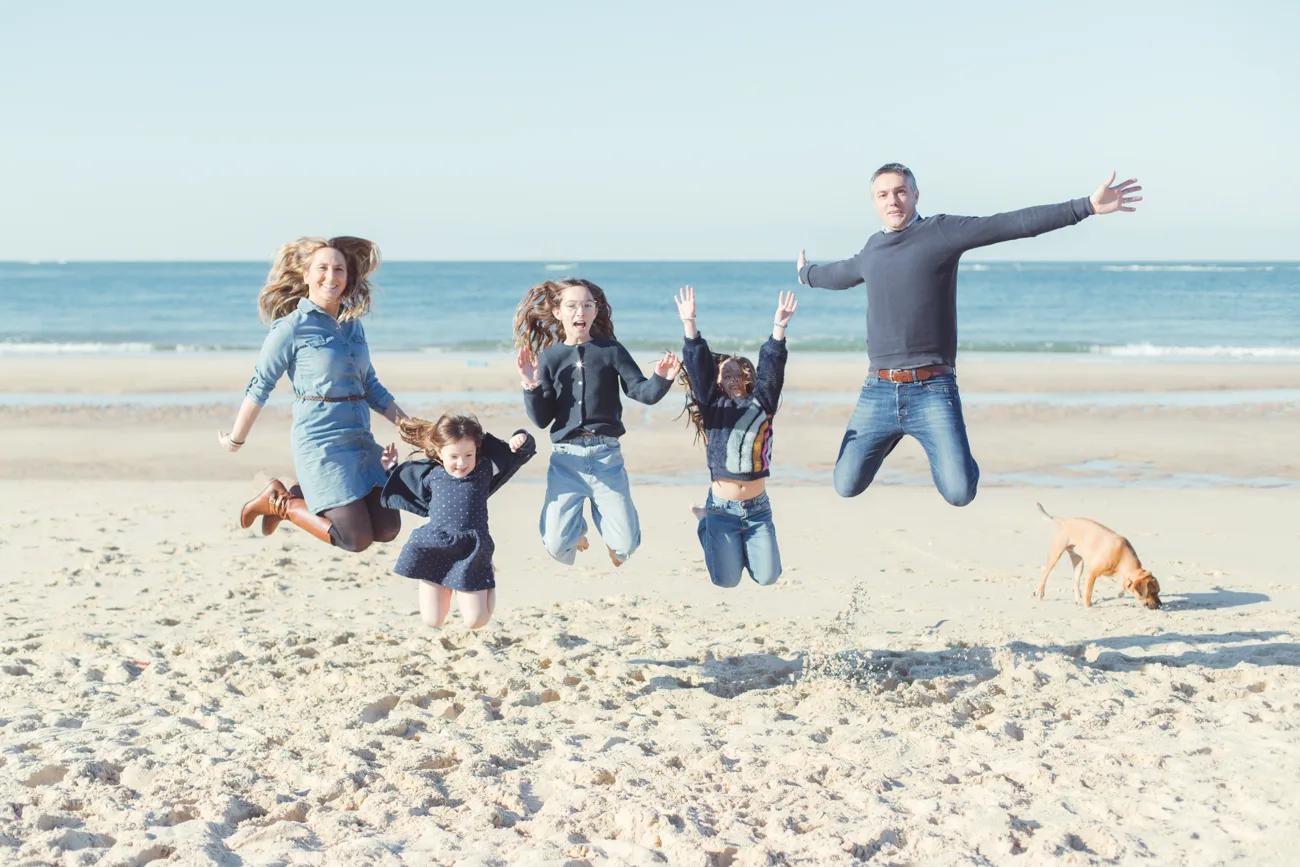 Séance photo de famille à la plage — Amour et Lumière, Bassin d'Arcachon